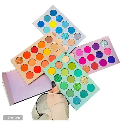 HUDA GIRL 60 Colors Professional Eyeshadow Palette Highly Pigmented, Shimmery, Glittery  Matte Finish Colors Eyeshadow - Multicolor-thumb2