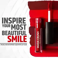 HUDACRUSH BEAUTY Mini Lipsticks Combo Pack of 4 Liquid Matte Lipstick Set, Red Edition-thumb3