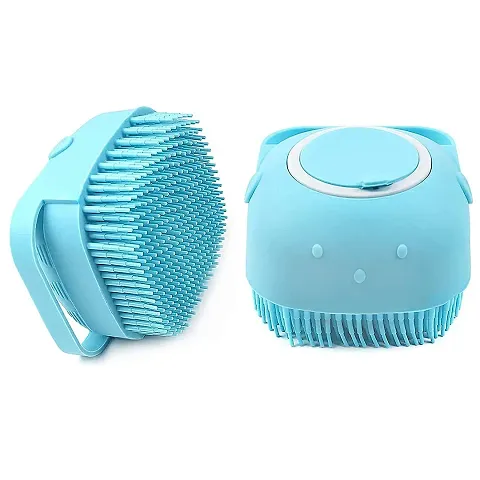 HUDACRUSH Silicone Body Brush - Bathing Brush for Skin Deep Cleaning Massage, Dead Skin Removal Exfoliating, for Men  Women (Mint Green) (Bath Brush with Soap Dispenser)