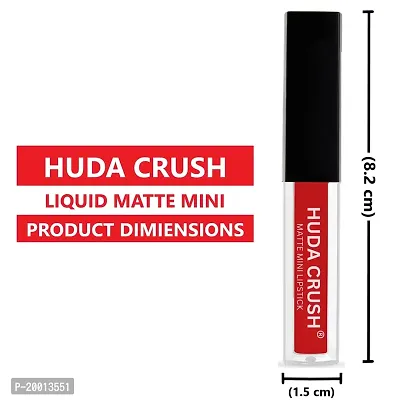 HUDACRUSH BEAUTY Mini Lipsticks Combo Pack of 4 Liquid Matte Lipstick Set, Red Edition-thumb3