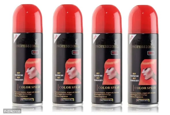 4 pcsProfessional 1 Day Temporary Red Hair Color Spray with Botox, Collagen and Argan Oil.