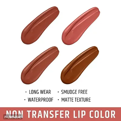 HUDACRUSH BEAUTY Mini Lipsticks Combo Pack of 4 Liquid Matte Lipstick Set, Nude Edition-thumb4