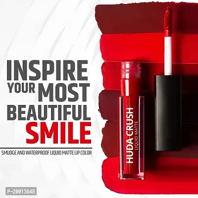 HUDACRUSH BEAUTY Mini Lipsticks Combo Pack of 4 Liquid Matte Lipstick Set, Nude Edition-thumb2