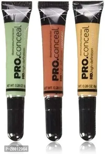 Authentic Store La Girl Pro Liquid Concealer with Matte Finish for Face Makeup Combo (Orange, Yellow, Green, 1st Co Py) - Pack of 3-thumb2