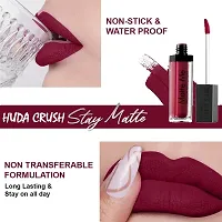 HUDACRUSH BEAUTY Ultra Smooth Matte Me Liquid Lipstick - Smooth Lip Color, Weightless Finish (Maroon)-thumb2