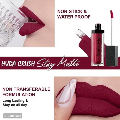 HUDACRUSH BEAUTY Ultra Smooth Matte Me Liquid Lipstick - Smooth Lip Color, Weightless Finish (Maroon)-thumb3