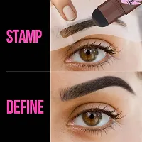 HUDA GIRL BEAUTY Eyebrow Stamp and Eyebrow Stencil Kit - Eyebrow Stamp and Shaping Kit for Perfect Brow, 3 Eyebrow Stamp Stencils Kit and 2 Eyebrow Brushes, Long-lasting, Waterproof (Black)-thumb1