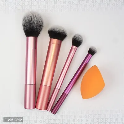 HUDA GIRL BEAUTY Professional Makeup Brush Set, Everyday Essentials Real Techniques Blush, Foundation, Shadow, Highlighter, Concealer with Sponge for Girls-thumb3