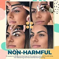 HUDACRUSH GIRL BEAUTY Eyebrow Stamp Stencil Kit, One Step Brow Stamp Makeup Powder, Reusable Eyebrow Stencils Shape Thicker and Fuller Brows, Waterproof Long Lasting (Black)-thumb4