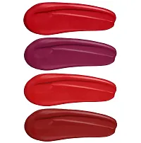 HUDACRUSH BEAUTY Professional Color Sensational Liquid Lipstick Combo Pack, Set of 4 Mini Lipsticks Forever Matte Finish Lip Color - Red Edition-thumb2