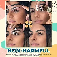 HUDACRUSH GIRL BEAUTY Eyebrow Stamp Stencil Kit, One Step Brow Stamp Makeup Powder, Reusable Eyebrow Stencils Shape Thicker and Fuller Brows, Waterproof Long Lasting (Light Brown)-thumb4