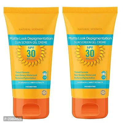3D Youth Boost SPF30 PA+++ Sun Screen Gel Cream - 50g. Non-Greazy, Zero White Cast Sunscreen. Helps plump skin  control pigmentation | Saxifraga  Mulberry Extract.( Pack of 2)