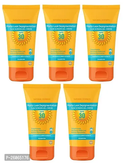 3D Youth Boost SPF30 PA+++ Sun Screen Gel Cream - 50g. Non-Greazy, Zero White Cast Sunscreen. Helps plump skin  control pigmentation | Saxifraga  Mulberry Extract.( Pack of 5)
