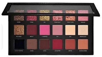 18 Shades Rose Gold Edition Eyeshadow Palette with Mirror - A Dazzling Mix of Shimmer and Matte Eye Shadows, Complete with 5 Pcs Makeup Brush Set and Bonus Makeup Sponge-thumb1