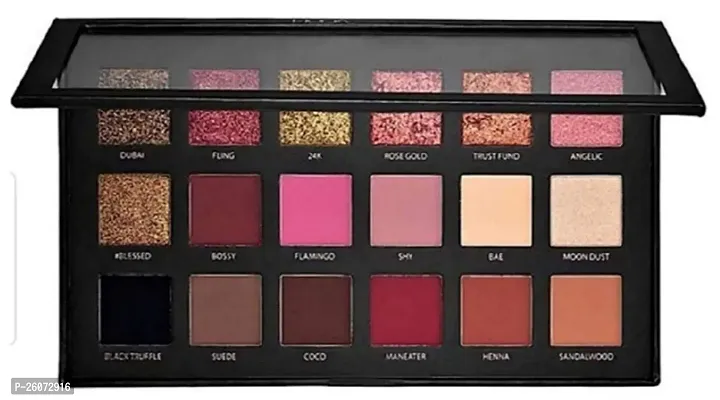 18 Shades Rose Gold Edition Eyeshadow Palette with Mirror - A Dazzling Mix of Shimmer and Matte Eye Shadows, Complete with 5 Pcs Makeup Brush Set and Bonus Makeup Sponge-thumb2