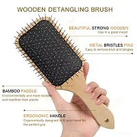 Premium Wooden Paddle Hair Brush-thumb3