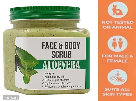 Aloevera Scrub: Your Ultimate Solution for Acne, Ageing, and Dark Circles (400ml)-thumb3