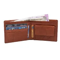 Kevivreg; Men's Genuine Leather Wallet / Purse (Brown)-thumb3