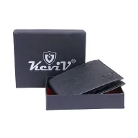 Kevivreg; Artifical Leather Wallet for Men/Men's Wallet (Black)-thumb1