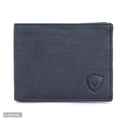 Stylish Artificial Leather Navy Blue Wallet For Men-thumb0