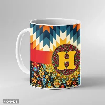 Printed Alphabet H Ceramic Coffee Mug  Coffe Cup  Birhday Gifts  Best Gift  Happy Birthday For Wife For Husband For Girls For Boys  For Kids-thumb0