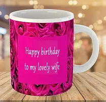 Printed  Happy Birthday To Wife  Ceramic Coffee Mug  Coffe Cup  Birhday Gifts  Best Gift  Happy Birthday For Wife For Husband For Girls For Boys  For Kids-thumb2