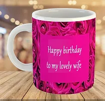 Printed  Happy Birthday To Wife  Ceramic Coffee Mug  Coffe Cup  Birhday Gifts  Best Gift  Happy Birthday For Wife For Husband For Girls For Boys  For Kids-thumb3