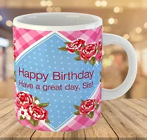 Printed  Happy Birthday Sister  Ceramic Coffee Mug  Coffe Cup  Birhday Gifts  Best Gift  Happy Birthday For Wife For Husband For Girls For Boys  For Kids-thumb2