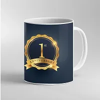 Printed  1st Anniversary  Ceramic Coffee Mug  Coffe Cup  Birhday Gifts  Best Gift  Happy Birthday For Wife For Husband For Girls For Boys  For Kids-thumb2