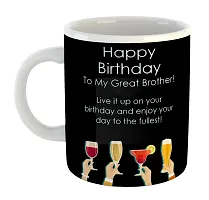 Printed Happy Birthday Brother  Ceramic Coffee Mug  Coffe Cup  Birhday Gifts  Best Gift  Happy Birthday For Wife For Husband For Girls For Boys  For Kids-thumb1