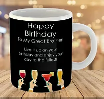 Printed Happy Birthday Brother  Ceramic Coffee Mug  Coffe Cup  Birhday Gifts  Best Gift  Happy Birthday For Wife For Husband For Girls For Boys  For Kids-thumb2