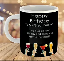 Printed Happy Birthday Brother  Ceramic Coffee Mug  Coffe Cup  Birhday Gifts  Best Gift  Happy Birthday For Wife For Husband For Girls For Boys  For Kids-thumb3