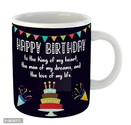 Printed  Happy Birthday To Husband  Ceramic Coffee Mug  Coffe Cup  Birhday Gifts  Best Gift  Happy Birthday For Wife For Husband For Girls For Boys  For Kids