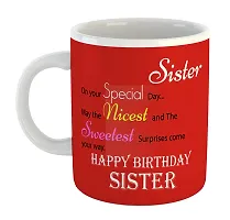 Printed  Happy Birthday Sister  Ceramic Coffee Mug  Coffe Cup  Birhday Gifts  Best Gift  Happy Birthday For Wife For Husband For Girls For Boys  For Kids-thumb1