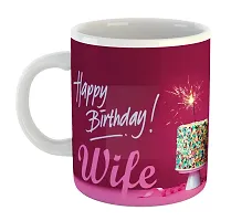 Printed  Happy Birthday To Wife  Ceramic Coffee Mug  Coffe Cup  Birhday Gifts  Best Gift  Happy Birthday For Wife For Husband For Girls For Boys  For Kids-thumb1