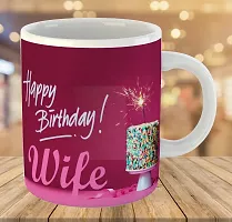 Printed  Happy Birthday To Wife  Ceramic Coffee Mug  Coffe Cup  Birhday Gifts  Best Gift  Happy Birthday For Wife For Husband For Girls For Boys  For Kids-thumb2