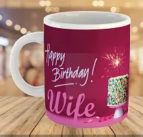 Printed  Happy Birthday To Wife  Ceramic Coffee Mug  Coffe Cup  Birhday Gifts  Best Gift  Happy Birthday For Wife For Husband For Girls For Boys  For Kids-thumb3