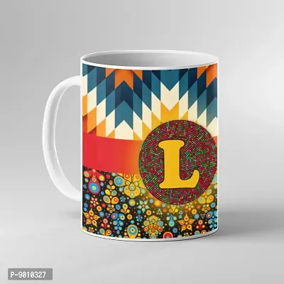 Printed Alphabet L Ceramic Coffee Mug  Coffe Cup  Birhday Gifts  Best Gift  Happy Birthday For Wife For Husband For Girls For Boys  For Kids-thumb0