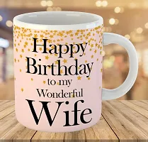 Printed  Happy Birthday To Wife  Ceramic Coffee Mug  Coffe Cup  Birhday Gifts  Best Gift  Happy Birthday For Wife For Husband For Girls For Boys  For Kids-thumb2