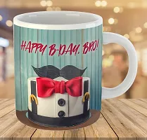 Printed Happy Birthday Brother  Ceramic Coffee Mug  Coffe Cup  Birhday Gifts  Best Gift  Happy Birthday For Wife For Husband For Girls For Boys  For Kids-thumb2