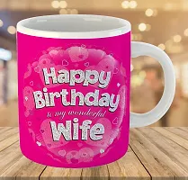 Printed  Happy Birthday To Wife  Ceramic Coffee Mug  Coffe Cup  Birhday Gifts  Best Gift  Happy Birthday For Wife For Husband For Girls For Boys  For Kids-thumb2