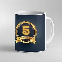 Printed  5 Anniversary  Ceramic Coffee Mug  Coffe Cup  Birhday Gifts  Best Gift  Happy Birthday For Wife For Husband For Girls For Boys  For Kids-thumb2