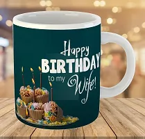 Printed  Happy Birthday To Wife  Ceramic Coffee Mug  Coffe Cup  Birhday Gifts  Best Gift  Happy Birthday For Wife For Husband For Girls For Boys  For Kids-thumb2