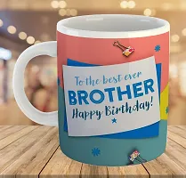 Printed Happy Birthday Brother  Ceramic Coffee Mug  Coffe Cup  Birhday Gifts  Best Gift  Happy Birthday For Wife For Husband For Girls For Boys  For Kids-thumb3