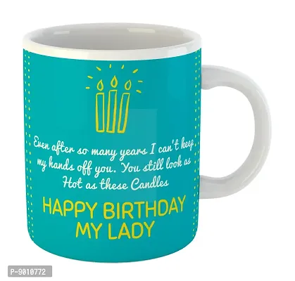 Printed  Happy Birthday To Wife  Ceramic Coffee Mug  Coffe Cup  Birhday Gifts  Best Gift  Happy Birthday For Wife For Husband For Girls For Boys  For Kids