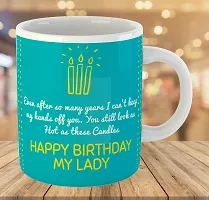 Printed  Happy Birthday To Wife  Ceramic Coffee Mug  Coffe Cup  Birhday Gifts  Best Gift  Happy Birthday For Wife For Husband For Girls For Boys  For Kids-thumb2