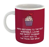 Printed  Happy Birthday To Husband  Ceramic Coffee Mug  Coffe Cup  Birhday Gifts  Best Gift  Happy Birthday For Wife For Husband For Girls For Boys  For Kids-thumb1