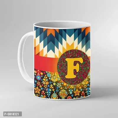 Printed Alphabet F Ceramic Coffee Mug  Coffe Cup  Birhday Gifts  Best Gift  Alphabet F For Wife For Husband For Girls For Boys  For Kids
