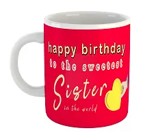 Printed  Happy Birthday Sister  Ceramic Coffee Mug  Coffe Cup  Birhday Gifts  Best Gift  Happy Birthday For Wife For Husband For Girls For Boys  For Kids-thumb1