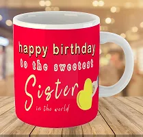 Printed  Happy Birthday Sister  Ceramic Coffee Mug  Coffe Cup  Birhday Gifts  Best Gift  Happy Birthday For Wife For Husband For Girls For Boys  For Kids-thumb2